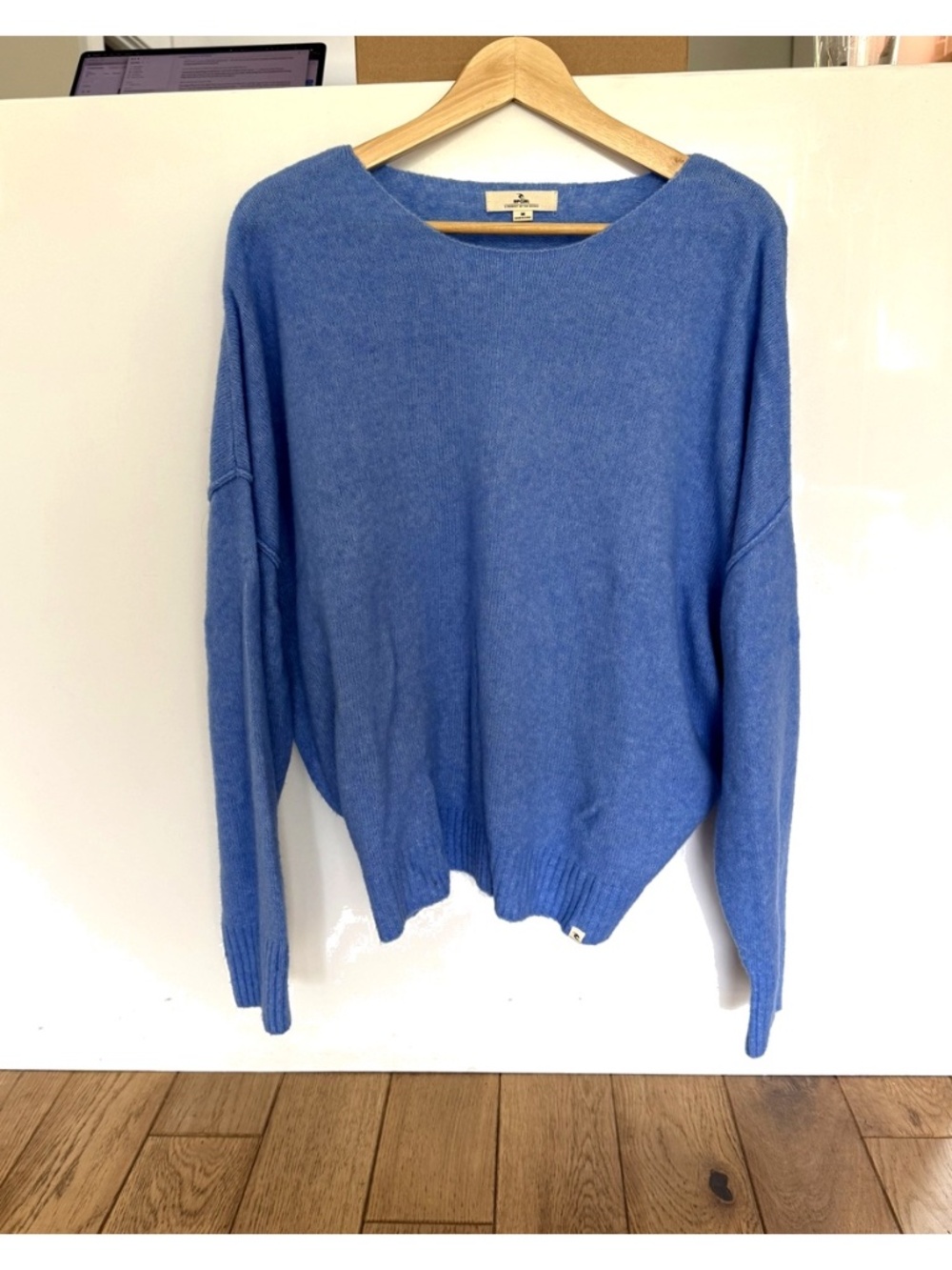 Rip Curl Soft Knit Boatneck Sweater Cornflower Blue M